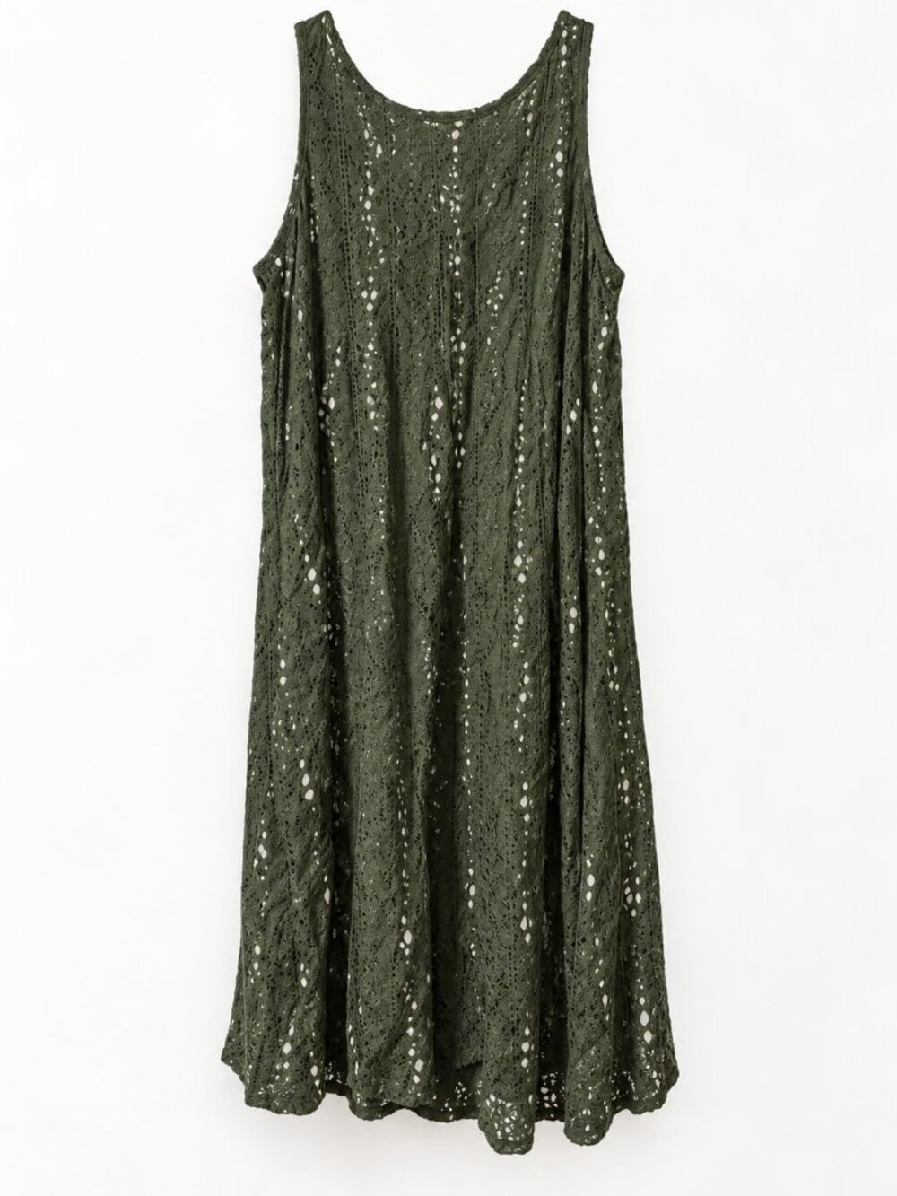 NWT Sonoma Goods for Life Olive Floral Pintuck Dress Size S